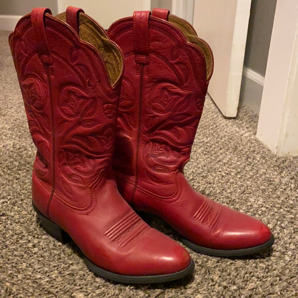 Ariat Red Cowboy Boots